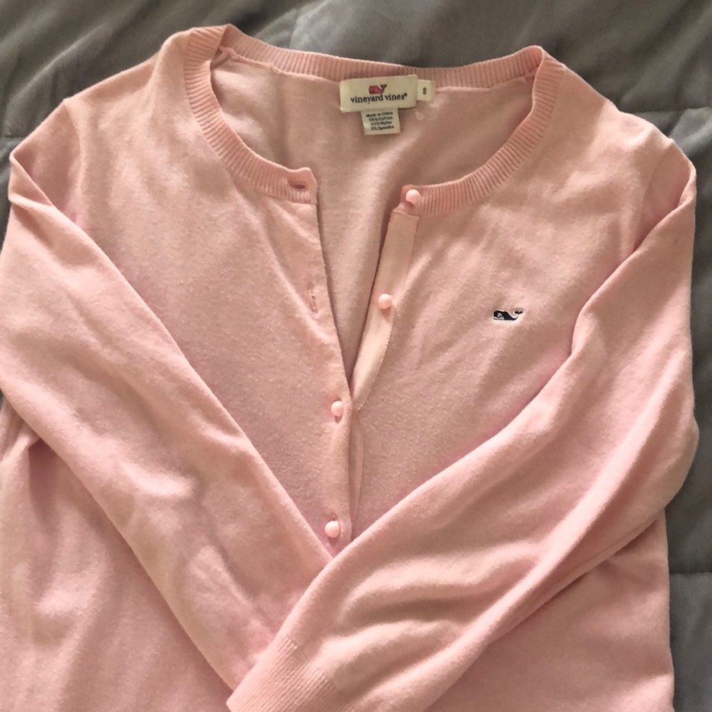 Pink vineyard vines cardigan